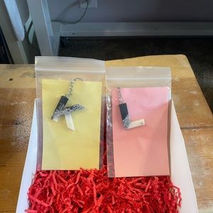 Handmade letter keychains